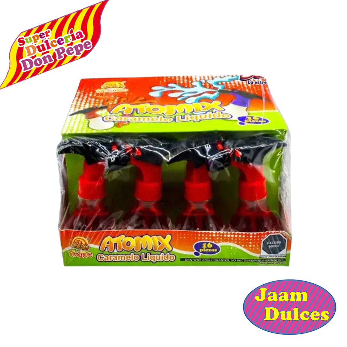 Caramelo Spray Atomix 16 piezas