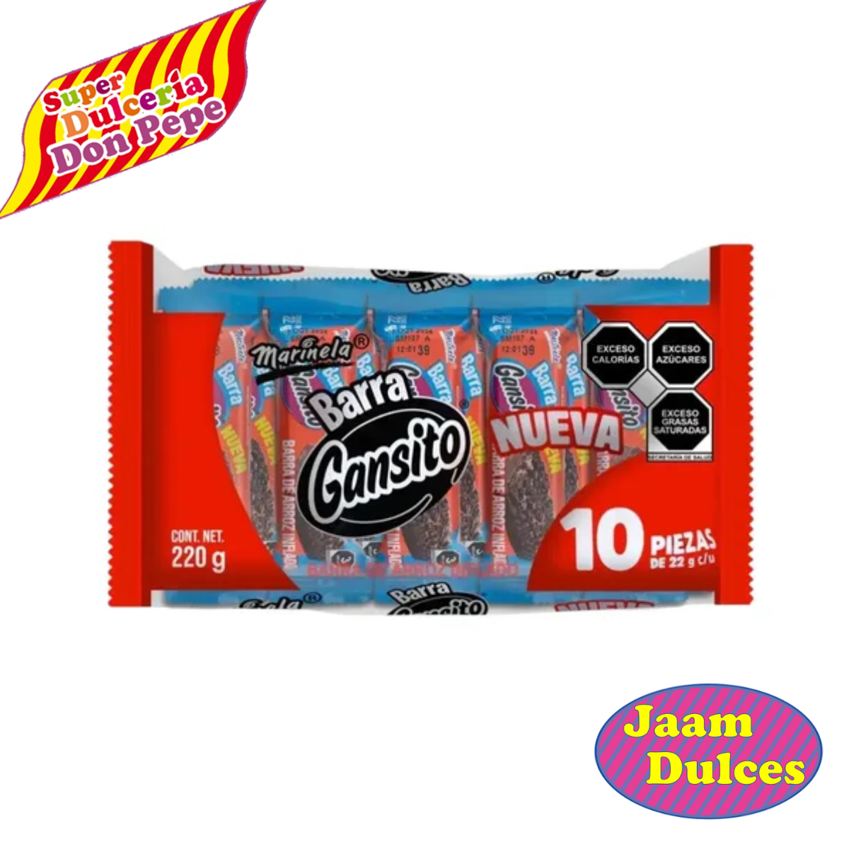 Mini Barra de Gansito 10 piezas