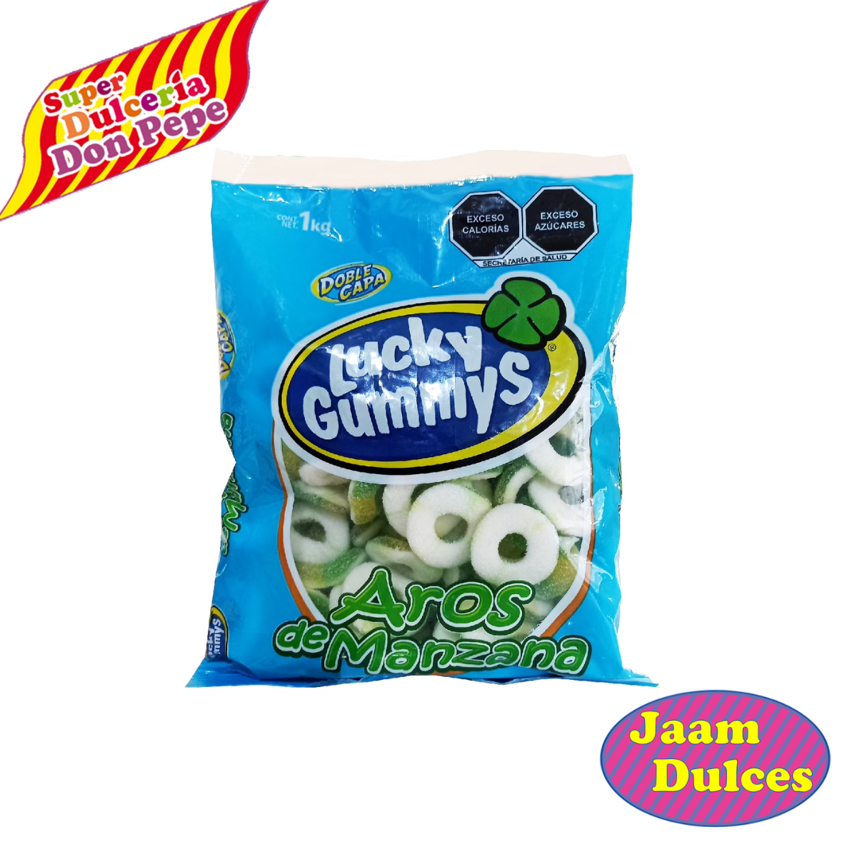 Lucky Gummys Aros Manzana 1Kg