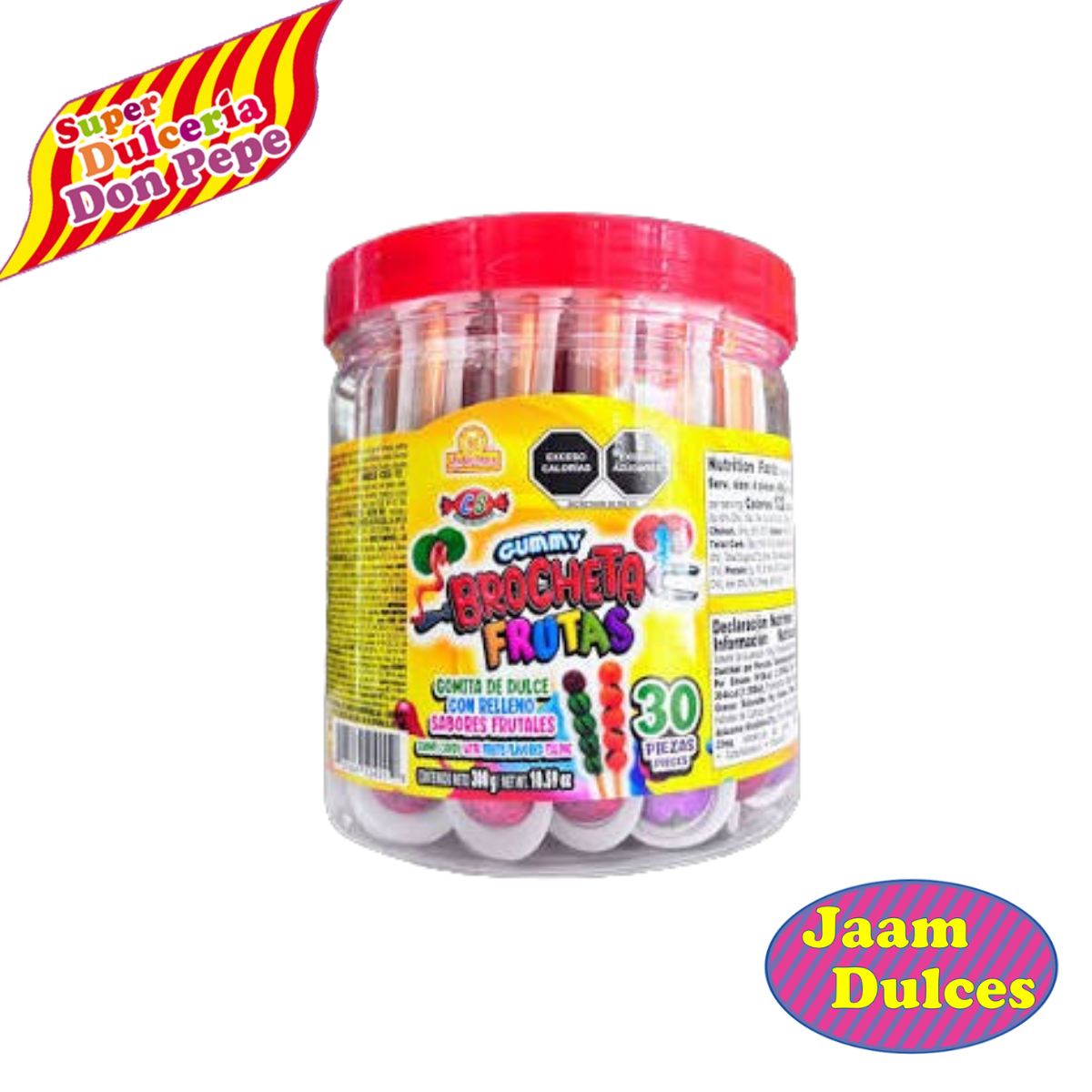 Gummy Brrocheta de Frutas 30 piezas