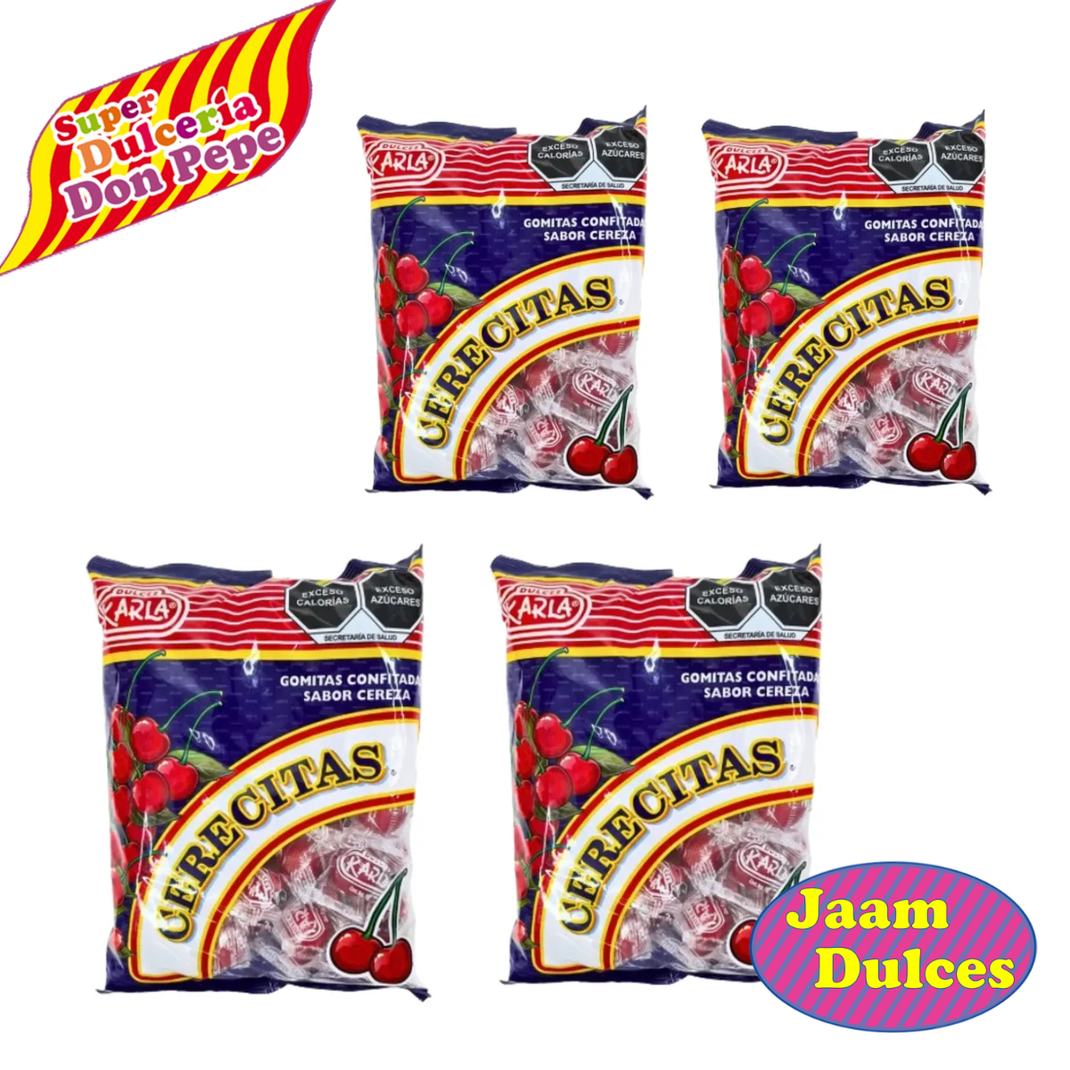 Caramelo Cerecitas 4 Pack 12 piezas