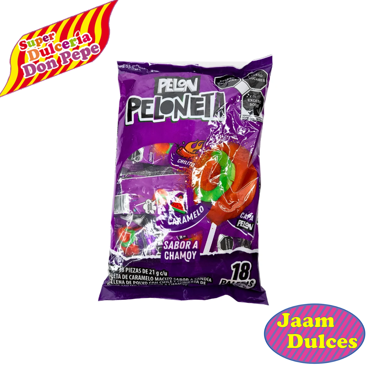 Paleta Peloneta de Chamoy 18+2 piezas