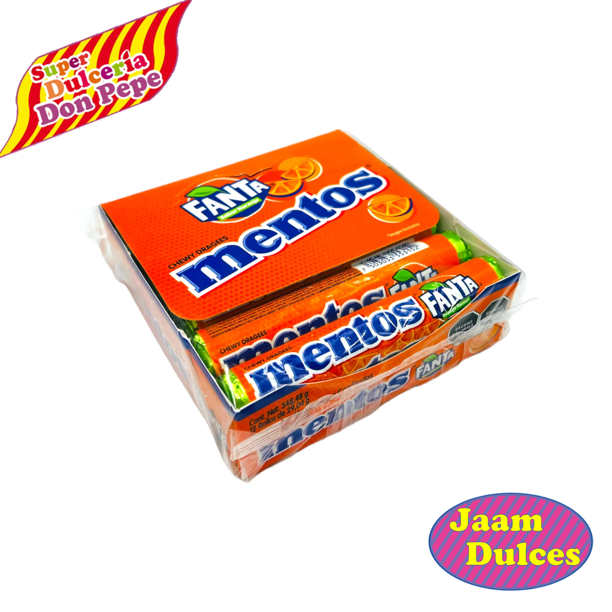 Caramelo Mentos Rollo de Fanta 12 piezas