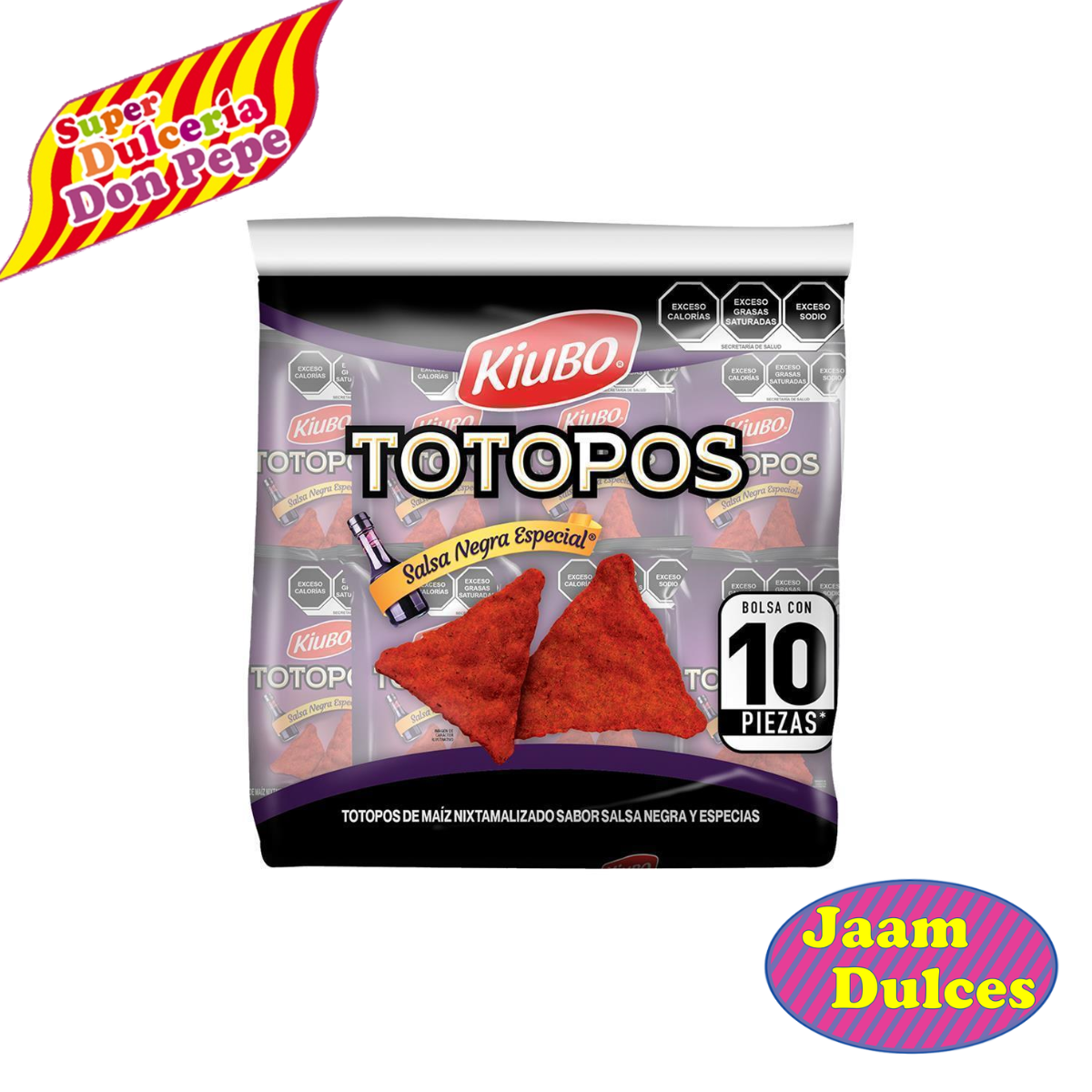 Totopo Salsa Negra Personal 10 piezas