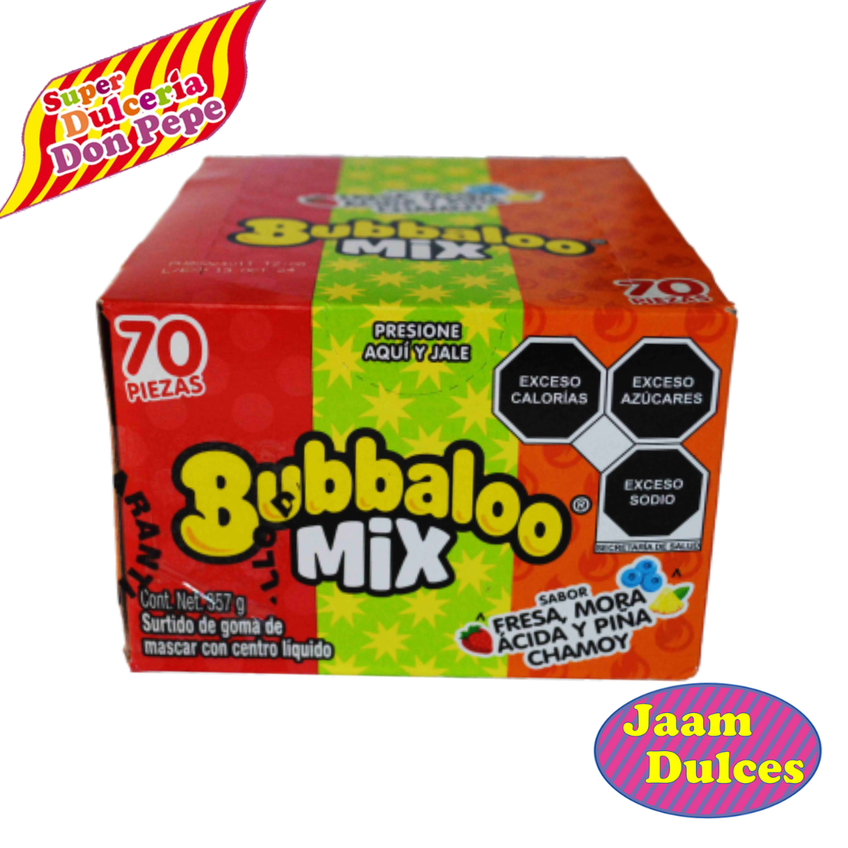 chicle-bubbaloo-mix-extreme-70-piezas