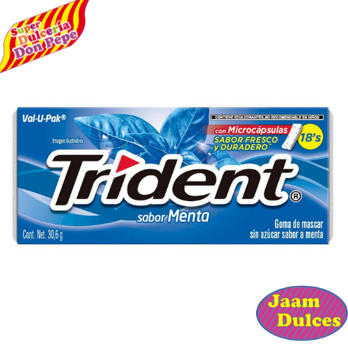 Chicle Trident 18S Menta 12 Piezas